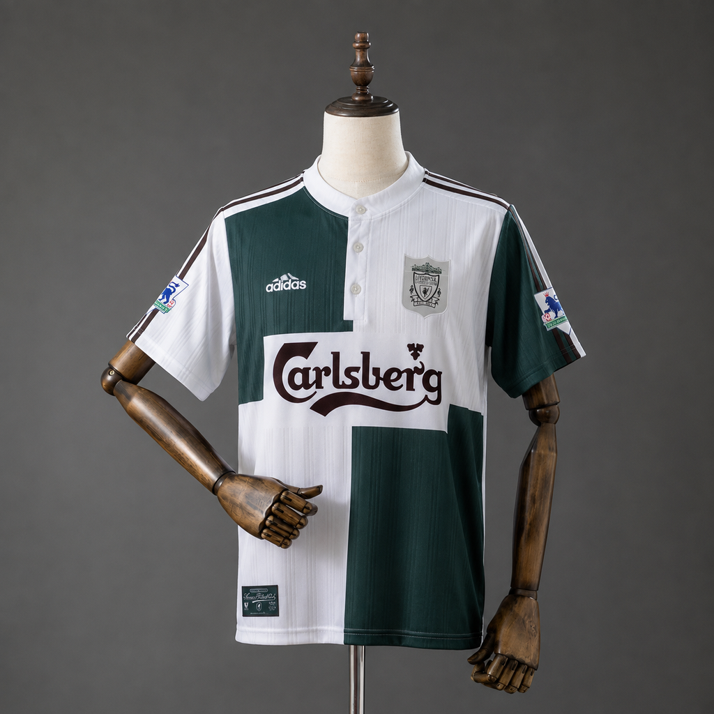FOWLER LIVERPOOL 1995 - 96 AWAY KIT PREMIUM EMBROIDERY