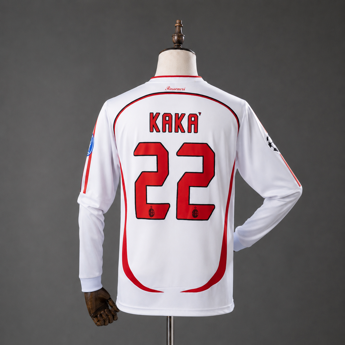 KAKA AC MILAN 2006 - 07 AWAY KIT PREMIUM EMBROIDERY F/S
