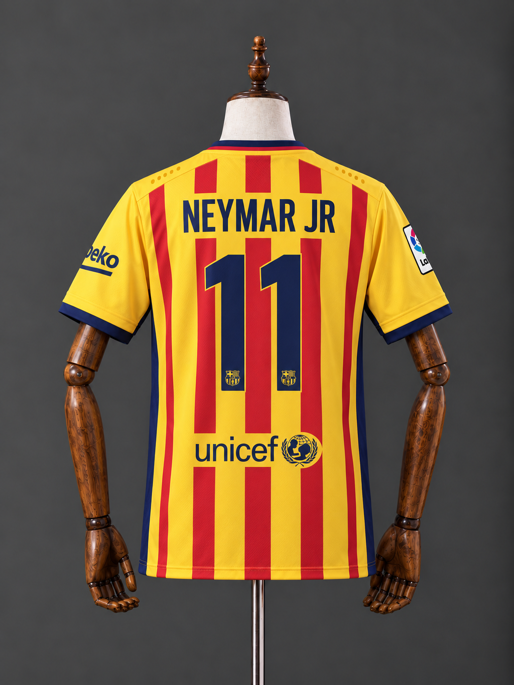 NEYMAR JR FC BARCELONA 2015 - 16 AWAY KIT PREMIUM EMBROIDERY