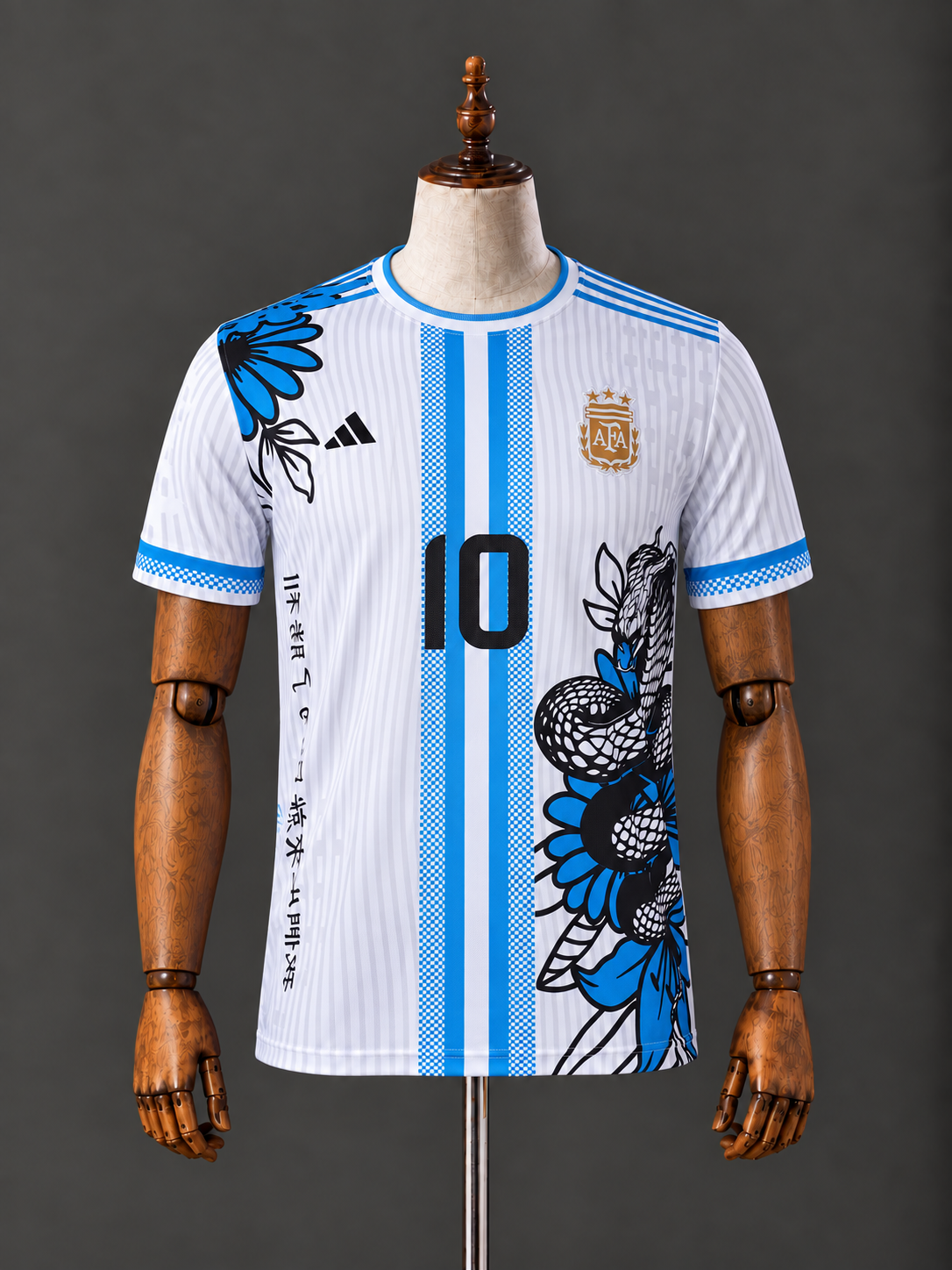 LIONEL MESSI ARGENTINA BLACK SNAKE EDITION KIT PREMIUM EMBROIDERY