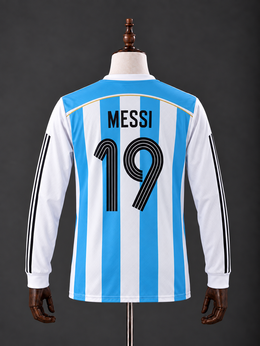 LIONEL MESSI ARGENTINA 2006 HOME KIT PREMIUM EMBROIDERY F/S