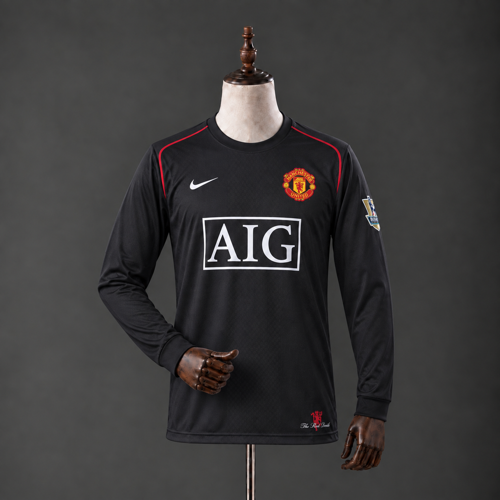 CRISTIANO RONALDO MANCHESTER UNITED 2007 - 08 AWAY KIT PREMIUM EMBROIDERY F/S