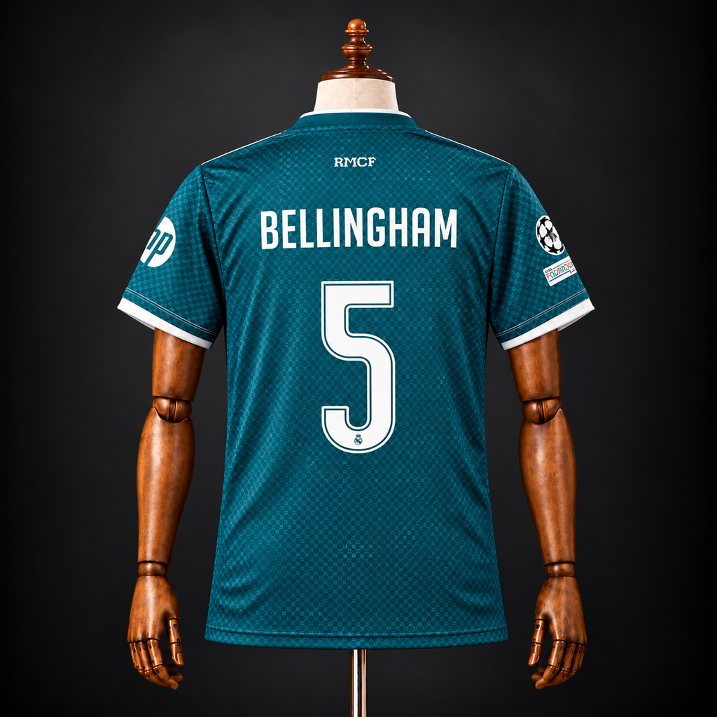 JUDE BELLINGHAM REAL MADRID 2026 - 27 AWAY KIT PREMIUM EMBROIDERY