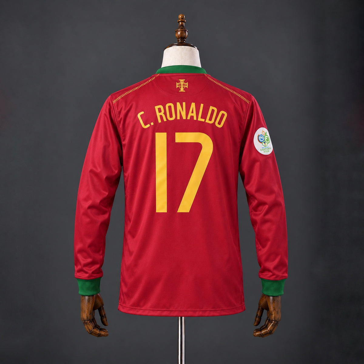 CRISTIANO RONALDO PORTUGAL 2006 HOME KIT PREMIUM EMBROIDERY F/S