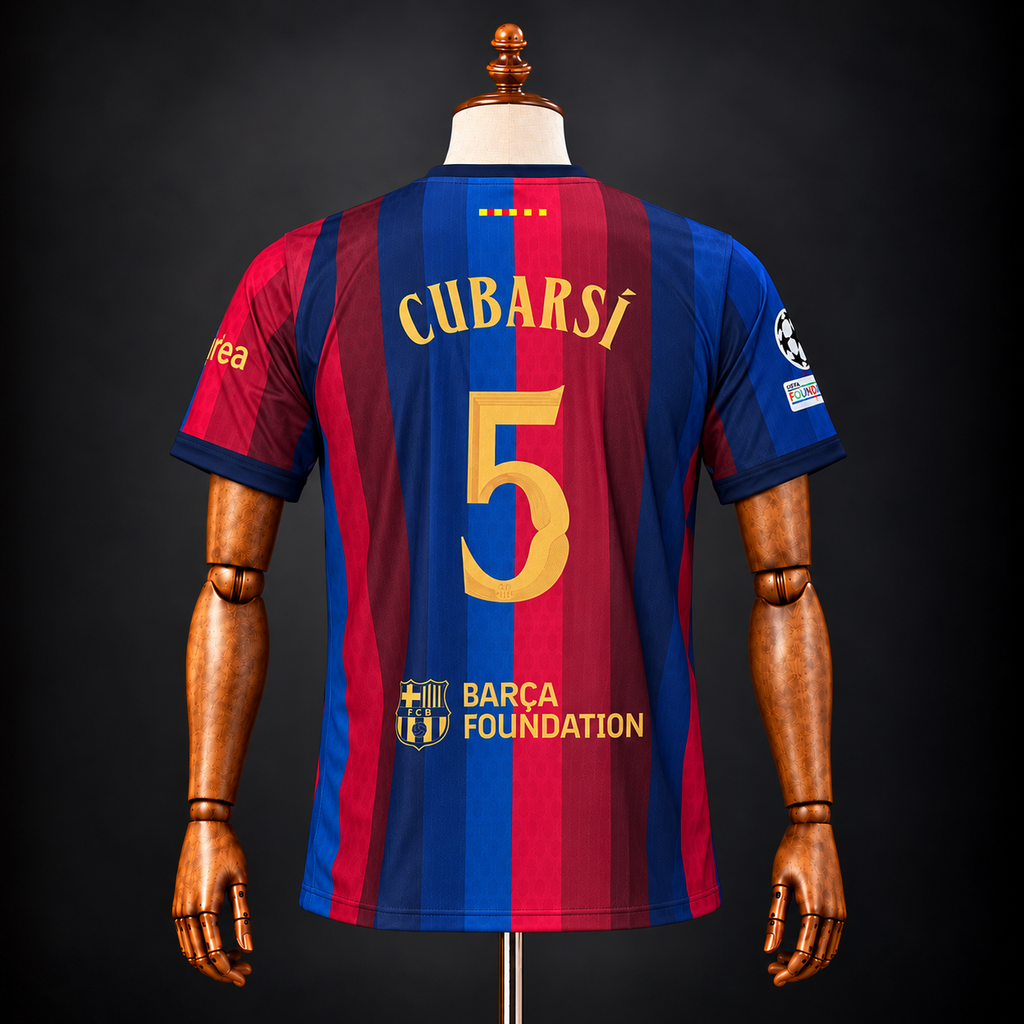 PAU CUBARSÍ FC BARCELONA 2026 - 27 HOME KIT PREMIUM EMBROIDERY