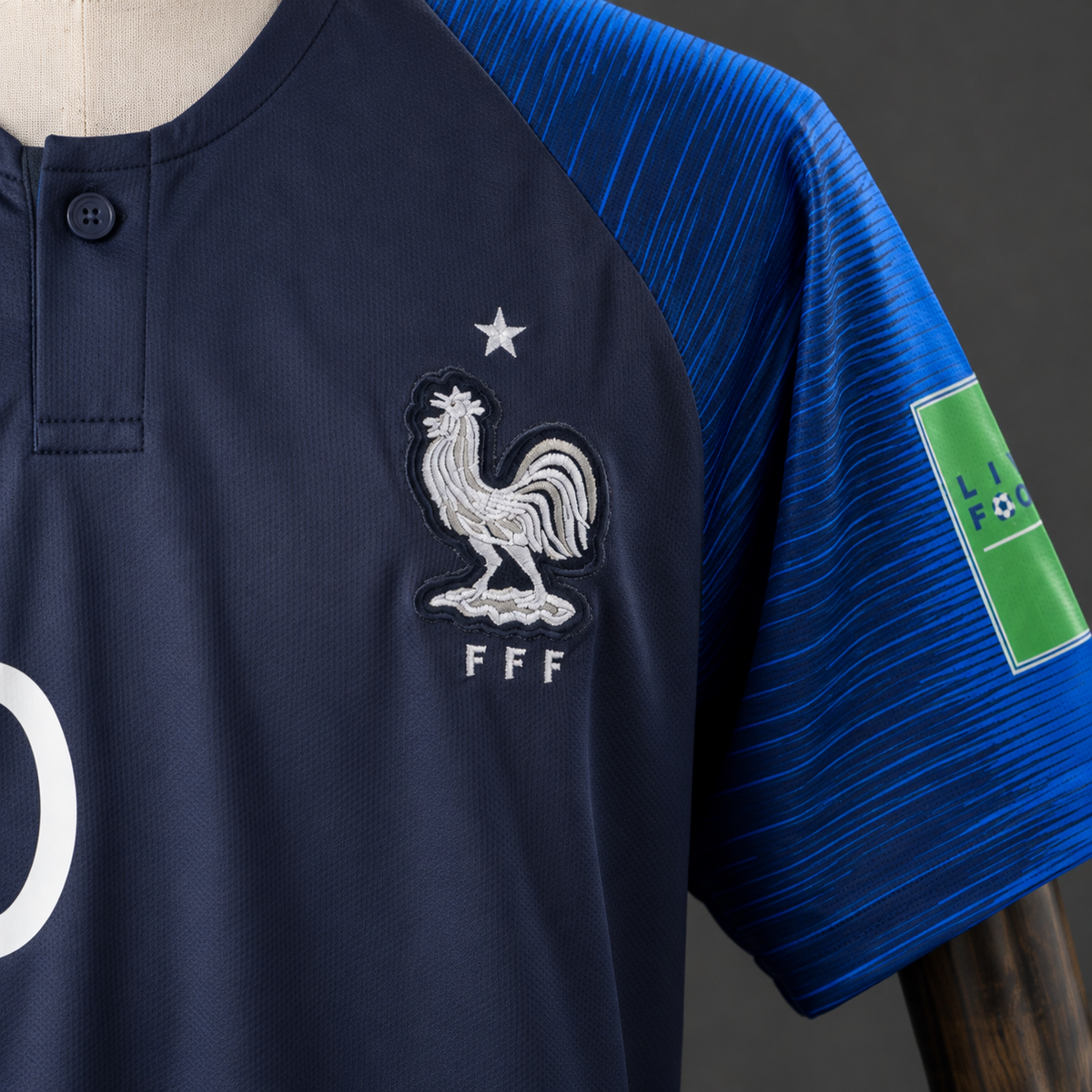 KYLIAN MBAPPE FRANCE 2018 WORLD CUP HOME KIT PREMIUM EMBROIDERY