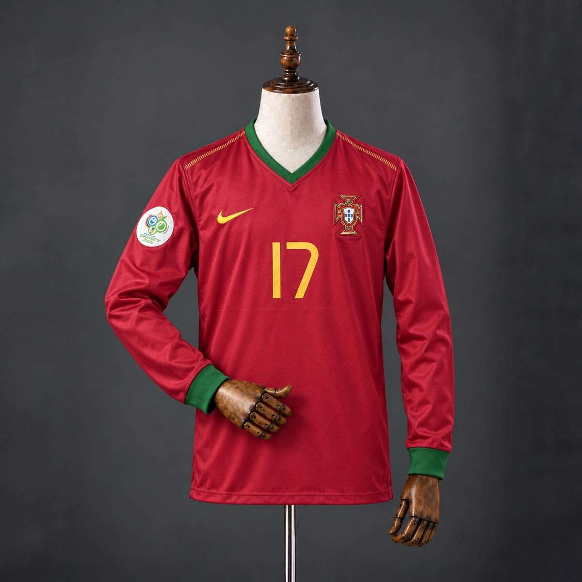 CRISTIANO RONALDO PORTUGAL 2006 HOME KIT PREMIUM EMBROIDERY F/S
