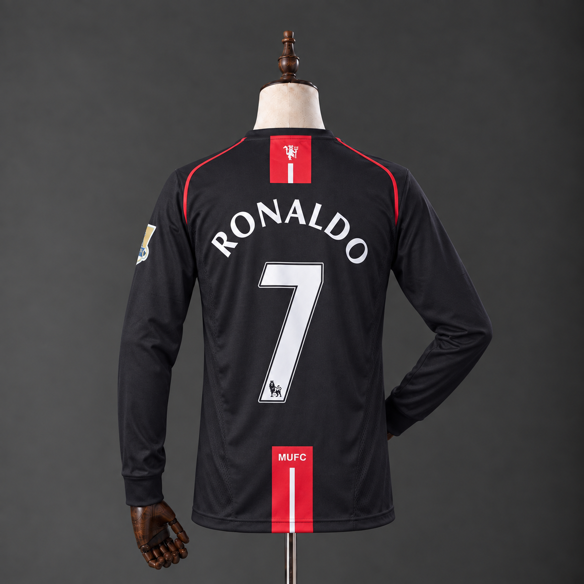 CRISTIANO RONALDO MANCHESTER UNITED 2007 - 08 AWAY KIT PREMIUM EMBROIDERY F/S