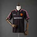 DAVID BECKHAM MANCHESTER UNITED 1998 - 99 BLACK KIT PREMIUM EMBROIDERY