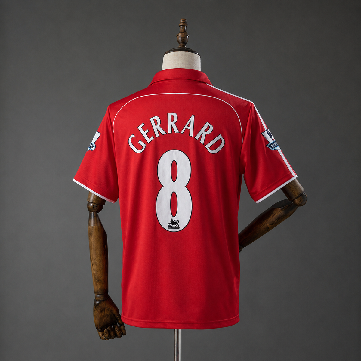 STEVEN GERRARD LIVERPOOL 2006 - 07 HOME KIT PREMIUM EMBROIDERY