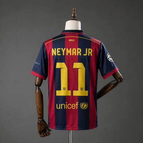 NEYMAR JR FC BARCELONA 2014 - 15 HOME KIT PREMIUM EMBROIDERY