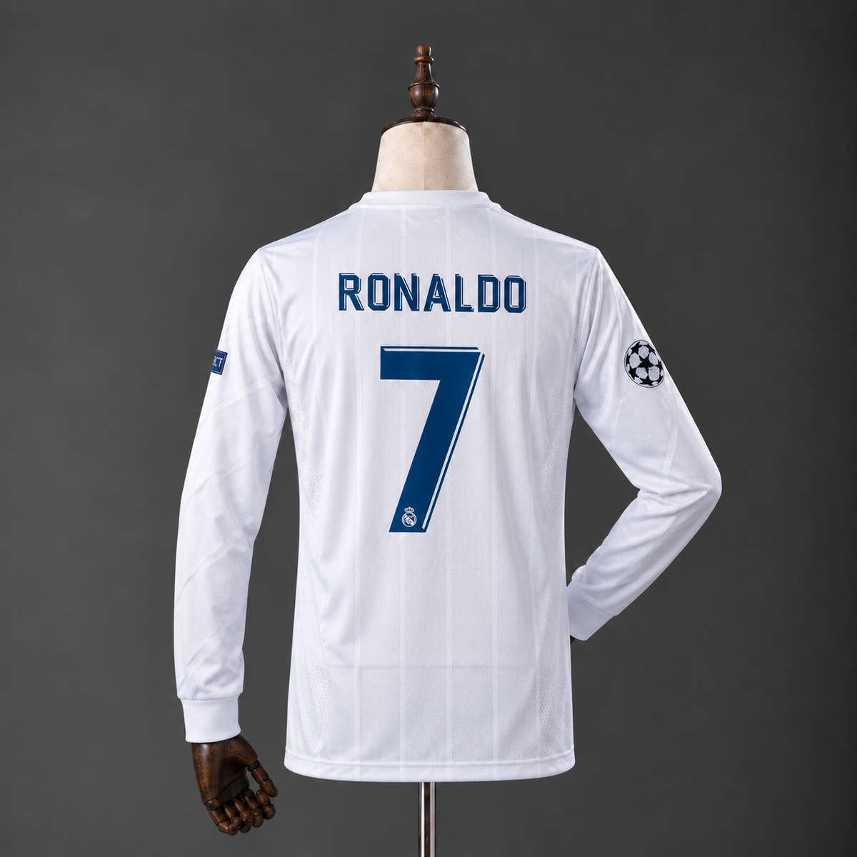 CRISTIANO RONALDO REAL MADRID 2017 - 18 HOME KIT PREMIUM EMBROIDERY F/S